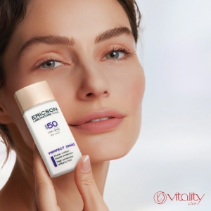 Високозащитен уеднаквяващ тена флуид SPF50